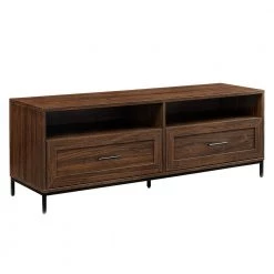 56 in. Dark Walnut Wood Modern TV Stand with 2 Drawers with Cable Management (Max tv size 60 in.) by Welwick Designs -Deals Welwick Designs Store dark walnut welwick designs tv stands hd9210 66 1000