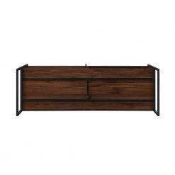 48 in. Dark Walnut Wood and Metal Modern Box-Leg TV Stand with Sliding Door for TVs Up to 50 in. by Welwick Designs -Deals Welwick Designs Store dark walnut welwick designs tv stands hd9363 1d 1000