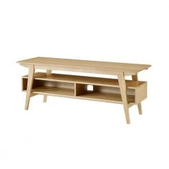 47 in. English Ash Wooden Scandinavian TV Stand for TVs up to 50 in. with Open Storage by Welwick Designs -Deals Welwick Designs Store english ash welwick designs tv stands hd9452 40 1000