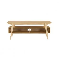 47 in. English Ash Wooden Scandinavian TV Stand for TVs up to 50 in. with Open Storage by Welwick Designs