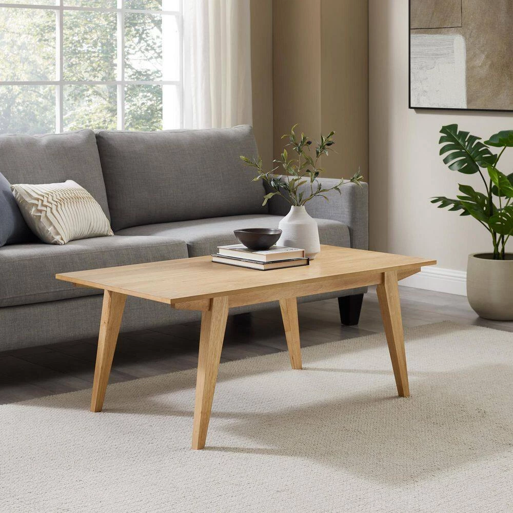 43 in. English Ash Rectangle Wood Scandinavian Coffee Table by Welwick Designs 10 43 in. English Ash Rectangle Wood Scandinavian Coffee Table by Welwick Designs - Image 10