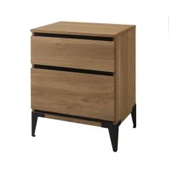 20" 2-Drawer Urban Side Table - English Oak by Welwick Designs 12 20" 2-Drawer Urban Side Table - English Oak by Welwick Designs -Deals Welwick Designs Store english oak welwick designs end side tables hd8403 1d 1000