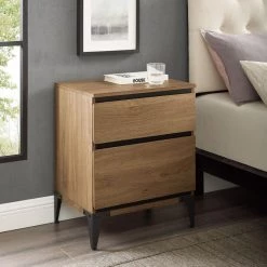 20" 2-Drawer Urban Side Table - English Oak by Welwick Designs 15 20" 2-Drawer Urban Side Table - English Oak by Welwick Designs -Deals Welwick Designs Store english oak welwick designs end side tables hd8403 31 1000