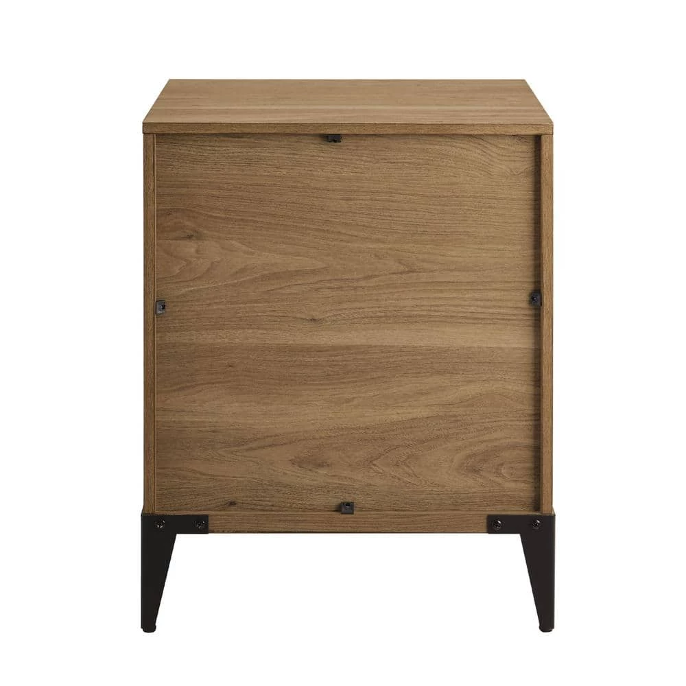 20" 2-Drawer Urban Side Table - English Oak by Welwick Designs 6 20" 2-Drawer Urban Side Table - English Oak by Welwick Designs - Image 6