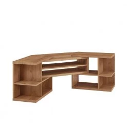 55-78 in. English Oak Wood Modern Adjustable TV Stand for TVs Up to 82 in. by Welwick Designs 24 55-78 in. English Oak Wood Modern Adjustable TV Stand for TVs Up to 82 in. by Welwick Designs -Deals Welwick Designs Store english oak welwick designs tv stands hd9377 44 1000