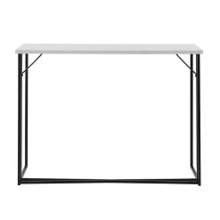 Rectangle 42 in. Faux White Marble Wood and Metal Modern Y-Leg Writing Desk by Welwick Designs -Deals Welwick Designs Store faux white marble welwick designs writing desks hd8986 a0 1000