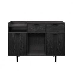 Graphite Wood Modern Bar Storage Cabinet with Reversible Bottle Shelves by Welwick Designs -Deals Welwick Designs Store graphite welwick designs sideboards buffet tables hd9373 77 1000