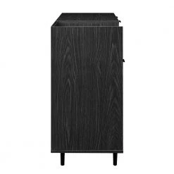 Graphite Wood Modern Bar Storage Cabinet with Reversible Bottle Shelves by Welwick Designs -Deals Welwick Designs Store graphite welwick designs sideboards buffet tables hd9373 c3 1000