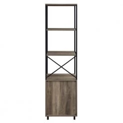 64 in. Gray Wash Wood and Metal 3-Shelf Accent Bookcase with 1-Door by Welwick Designs 14 64 in. Gray Wash Wood and Metal 3-Shelf Accent Bookcase with 1-Door by Welwick Designs -Deals Welwick Designs Store gray wash welwick designs bookcases bookshelves hd8643 66 1000