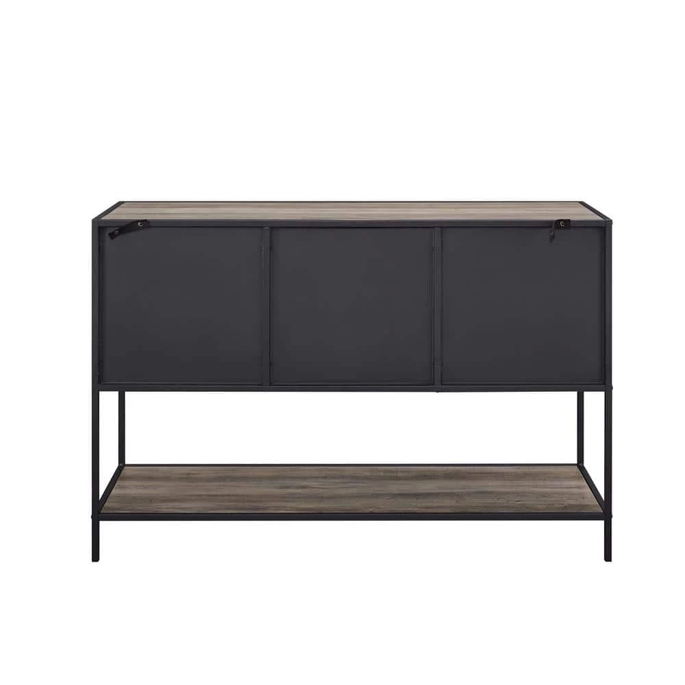 48 in. Grey Wash Industrial Buffet Sideboard by Welwick Designs 8 48 in. Grey Wash Industrial Buffet Sideboard by Welwick Designs - Image 8