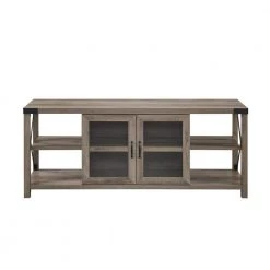 60 in. Gray Wash Composite TV Stand (Max tv size 68 in.) by Welwick Designs -Deals Welwick Designs Store gray wash welwick designs tv stands hd8349 77 1000