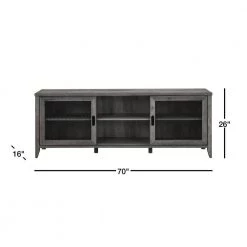 70 in. Gray Wash Composite TV Stand with Storage Doors (Max tv size 78 in.) by Welwick Designs -Deals Welwick Designs Store gray wash welwick designs tv stands hd8353 4f 1000