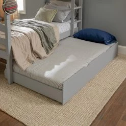 Solid Wood Twin over Twin Bunk Bed + Storage/Trundle Bed - Grey by Welwick Designs -Deals Welwick Designs Store gray welwick designs bunk beds hd8445 77 1000