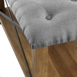 30 in. Grey Farmhouse Tufted Ottoman by Welwick Designs -Deals Welwick Designs Store gray welwick designs ottomans hd831 1d 1000