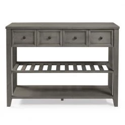 48 in. Solid Wood Grey 2-Drawer Buffet by Welwick Designs -Deals Welwick Designs Store gray welwick designs sideboards buffet tables hd8392 66 1000