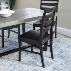 5-Piece Grey/Black Farmhouse Dining Set Seats 4 by Welwick Designs 18 5-Piece Grey/Black Farmhouse Dining Set Seats 4 by Welwick Designs -Deals Welwick Designs Store grey black welwick designs dining room sets hd9416 66 1000