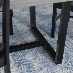 5-Piece Meridian Grey/Black Farmhouse Dining Set Seats 4 by Welwick Designs -Deals Welwick Designs Store grey black welwick designs dining room sets hd9422 1d 1000