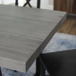 5-Piece Meridian Grey/Black Farmhouse Dining Set Seats 4 by Welwick Designs -Deals Welwick Designs Store grey black welwick designs dining room sets hd9422 1f 1000