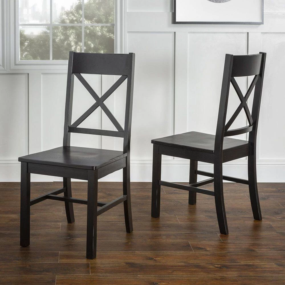 6-Piece Meridian Grey/Black Farmhouse Dining Set Seats 6 by Welwick Designs 8 6-Piece Meridian Grey/Black Farmhouse Dining Set Seats 6 by Welwick Designs - Image 8