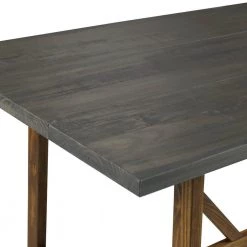 72 in. Grey/Brown Solid Wood Trestle Dining Table by Welwick Designs -Deals Welwick Designs Store grey brown welwick designs kitchen dining tables hd8512 1f 1000