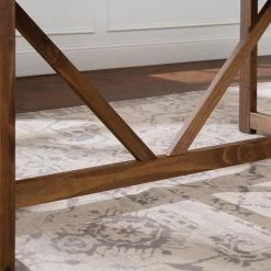 72 in. Grey/Brown Solid Wood Trestle Dining Table by Welwick Designs -Deals Welwick Designs Store grey brown welwick designs kitchen dining tables hd8512 76 1000