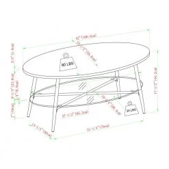 42 in. Grey Faux Marble Wood and Gold Metal Glam Oval Coffee Table with Lower Glass Shelf by Welwick Designs 9 42 in. Grey Faux Marble Wood and Gold Metal Glam Oval Coffee Table with Lower Glass Shelf by Welwick Designs -Deals Welwick Designs Store grey faux marble wood and gold metal welwick designs coffee tables hd8789 40 1000