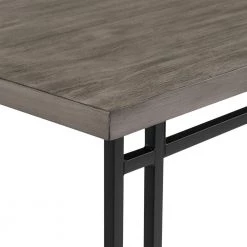 60 in. Grey Hickory Wood Veneer Contemporary Double Leg Dining Table by Welwick Designs -Deals Welwick Designs Store grey hickory welwick designs kitchen dining tables hd8843 c3 1000