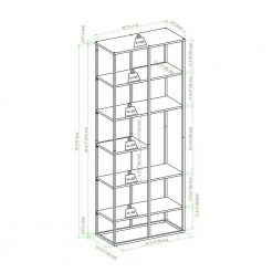 70 in. Grey Wash Wood and Metal Industrial 5-Shelf Accent Bookcase by Welwick Designs -Deals Welwick Designs Store grey wash welwick designs bookcases bookshelves hd9092 40 1000