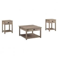 3 Piece Grey Wash Wood Rustic Living Room Set by Welwick Designs -Deals Welwick Designs Store grey wash welwick designs coffee tables hd9021 77 1000