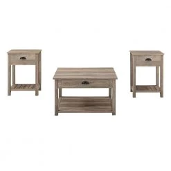 3 Piece Grey Wash Wood Rustic Living Room Set by Welwick Designs -Deals Welwick Designs Store grey wash welwick designs coffee tables hd9021 c3 1000