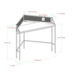 42 in. Corner Grey Wash Computer Desks with Cable Management by Welwick Designs 10 42 in. Corner Grey Wash Computer Desks with Cable Management by Welwick Designs -Deals Welwick Designs Store grey wash welwick designs computer desks hd8157 40 1000