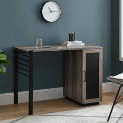 42 in. Rectangular Grey Wash Wood and Metal Modern 2 Drawer Reversible Computer Desk with Chalkboard Door by Welwick Designs 15 42 in. Rectangular Grey Wash Wood and Metal Modern 2 Drawer Reversible Computer Desk with Chalkboard Door by Welwick Designs -Deals Welwick Designs Store grey wash welwick designs computer desks hd9207 77 1000