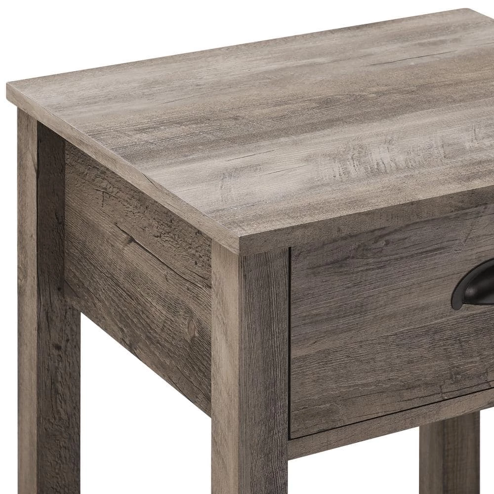 Grey Wash Country One-Drawer Side Table by Welwick Designs 5 Grey Wash Country One-Drawer Side Table by Welwick Designs - Image 5