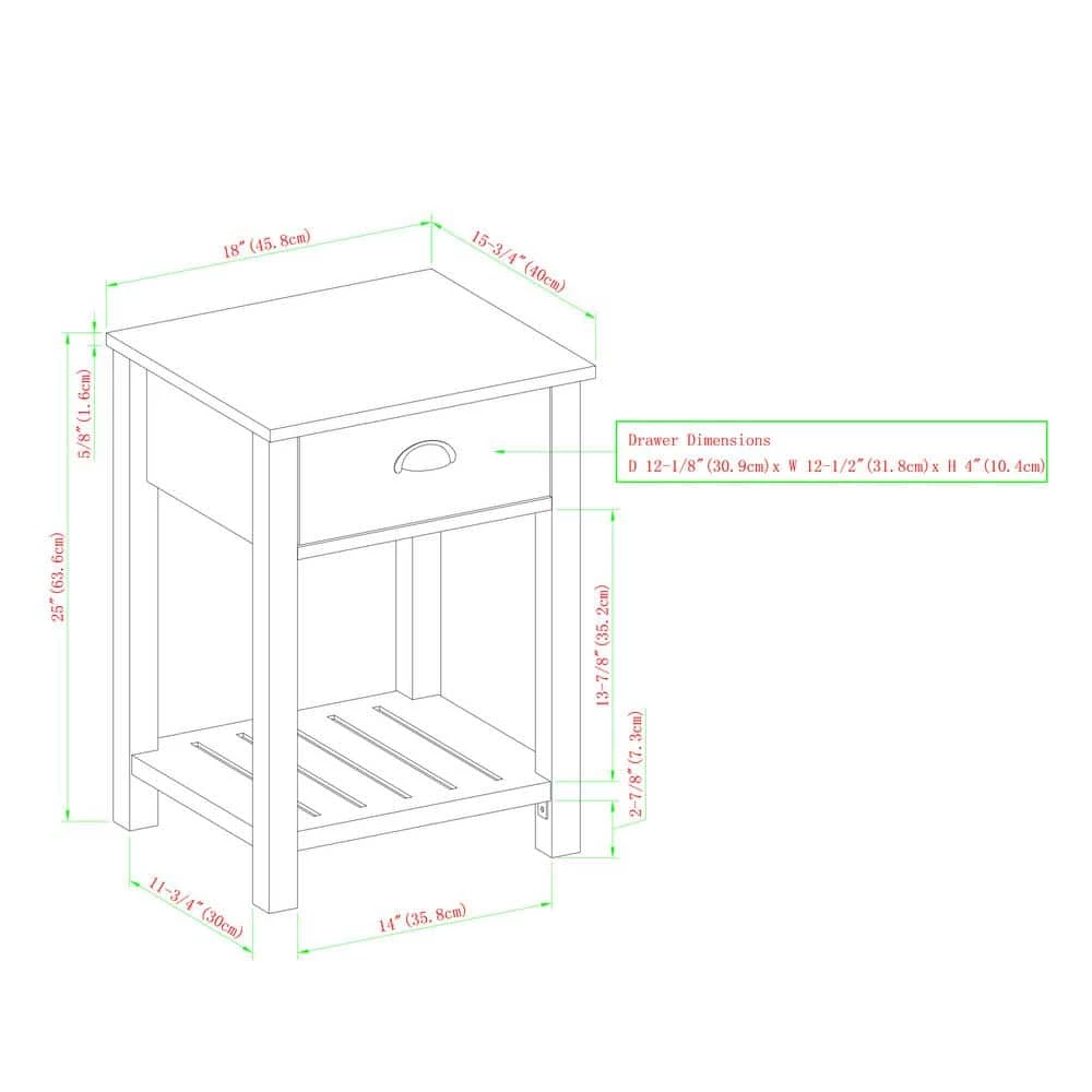 Grey Wash Country One-Drawer Side Table by Welwick Designs 3 Grey Wash Country One-Drawer Side Table by Welwick Designs - Image 3
