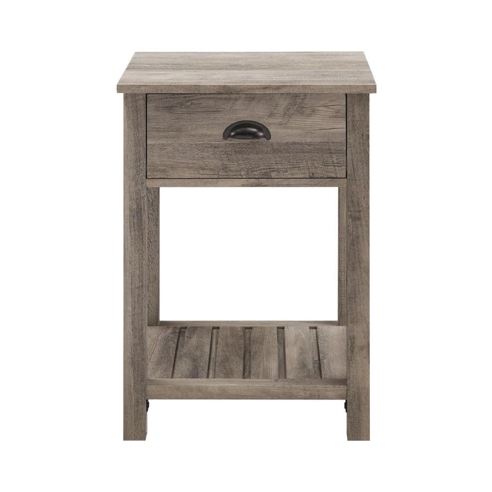 Grey Wash Country One-Drawer Side Table by Welwick Designs 6 Grey Wash Country One-Drawer Side Table by Welwick Designs - Image 6
