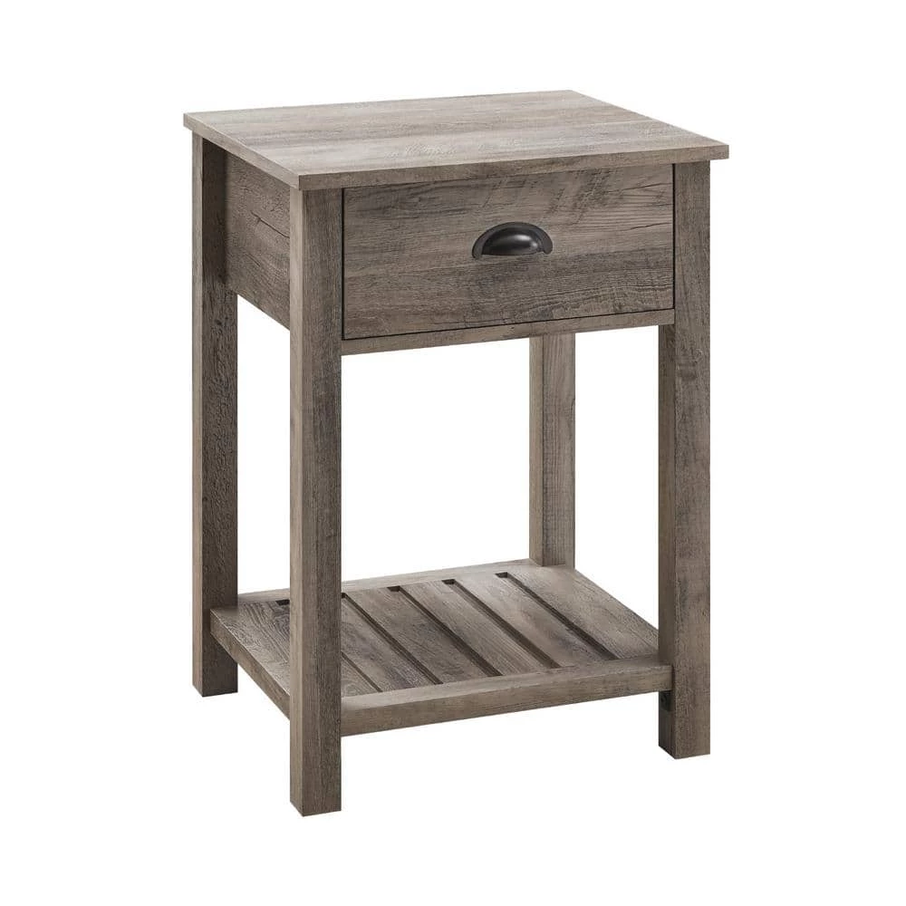 Grey Wash Country One-Drawer Side Table by Welwick Designs 7 Grey Wash Country One-Drawer Side Table by Welwick Designs - Image 7