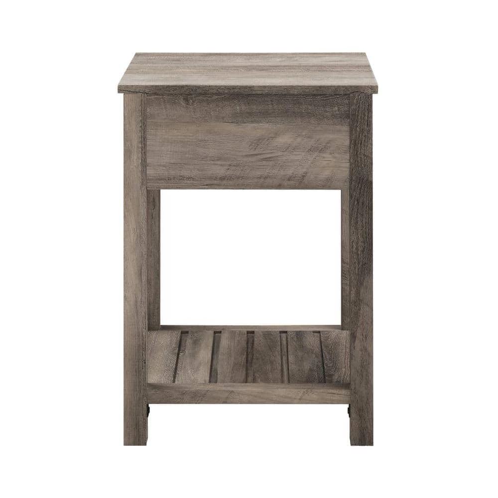 Grey Wash Country One-Drawer Side Table by Welwick Designs 8 Grey Wash Country One-Drawer Side Table by Welwick Designs - Image 8