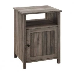 Grey Wash Modern End Table With Open Shelf and 1-Door by Welwick Designs -Deals Welwick Designs Store grey wash welwick designs end side tables hd8185 66 1000