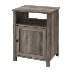 Grey Wash Modern End Table With Open Shelf and 1-Door by Welwick Designs -Deals Welwick Designs Store grey wash welwick designs end side tables hd8185 c3 1000