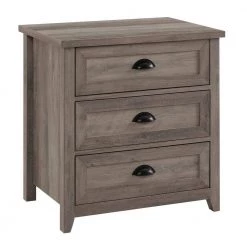 25 in. W 3-Drawer Grey Wash Wood Nightstand (26 in. H x 25 in. W x 18 in. D) by Welwick Designs -Deals Welwick Designs Store grey wash welwick designs nightstands hd8927 a0 1000