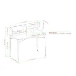 42 in. Grey Wash Rectangular 2 -Drawer Secretary Desk with Hutch by Welwick Designs -Deals Welwick Designs Store grey wash welwick designs secretary desks hd8162 40 1000