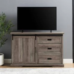 Grey Wash Wood Sideboard with Sliding Grooved Door by Welwick Designs -Deals Welwick Designs Store grey wash welwick designs sideboards buffet tables hd8661 31 1000