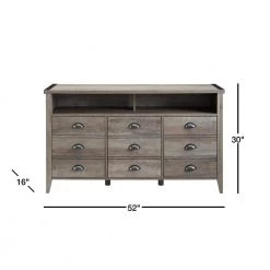 52 in. Grey Wash Composite TV Stand Fits TVs Up to 56 in. with Storage Doors by Welwick Designs -Deals Welwick Designs Store grey wash welwick designs tv stands hd8167 4f 1000