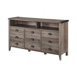 52 in. Grey Wash Composite TV Stand Fits TVs Up to 56 in. with Storage Doors by Welwick Designs -Deals Welwick Designs Store grey wash welwick designs tv stands hd8167 c3 1000