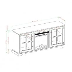60 in. Gray Wash Composite TV Stand Fits TVs Up to 65 in. with Electric Fireplace by Welwick Designs -Deals Welwick Designs Store grey wash welwick designs tv stands hd8387 40 1000
