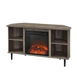 48 in. Grey Wash Wood Corner TV Stand Fits TVs up to 55 in. with Fireplace Insert by Welwick Designs 15 48 in. Grey Wash Wood Corner TV Stand Fits TVs up to 55 in. with Fireplace Insert by Welwick Designs -Deals Welwick Designs Store grey wash welwick designs tv stands hd8707 c3 1000