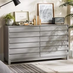58 in W. 6 Drawer Grey Solid Wood Modern Panel Dresser by Welwick Designs 17 58 in W. 6 Drawer Grey Solid Wood Modern Panel Dresser by Welwick Designs -Deals Welwick Designs Store grey welwick designs dressers hd8966 31 1000