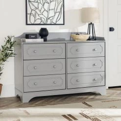 6-Drawer Grey Solid Wood Traditional Dresser by Welwick Designs 27 6-Drawer Grey Solid Wood Traditional Dresser by Welwick Designs -Deals Welwick Designs Store grey welwick designs dressers hd9403 31 1000