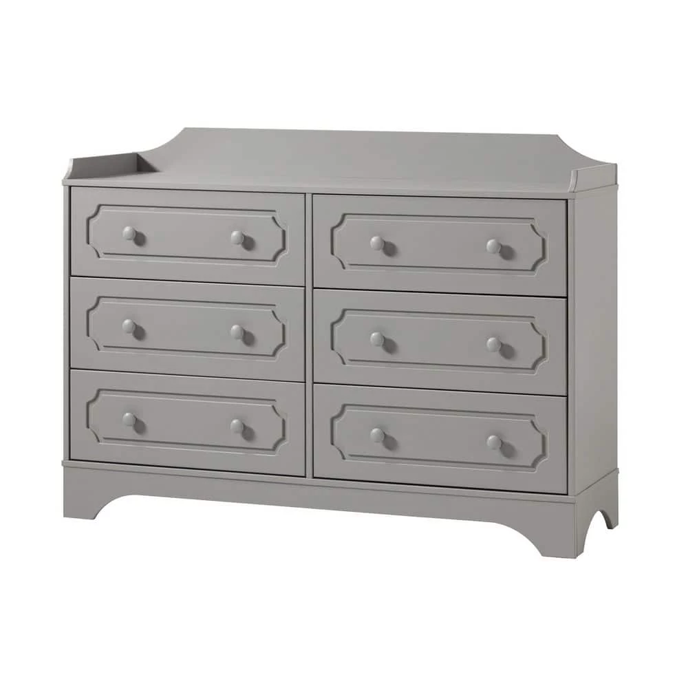6-Drawer Grey Solid Wood Traditional Dresser by Welwick Designs 3 6-Drawer Grey Solid Wood Traditional Dresser by Welwick Designs - Image 3