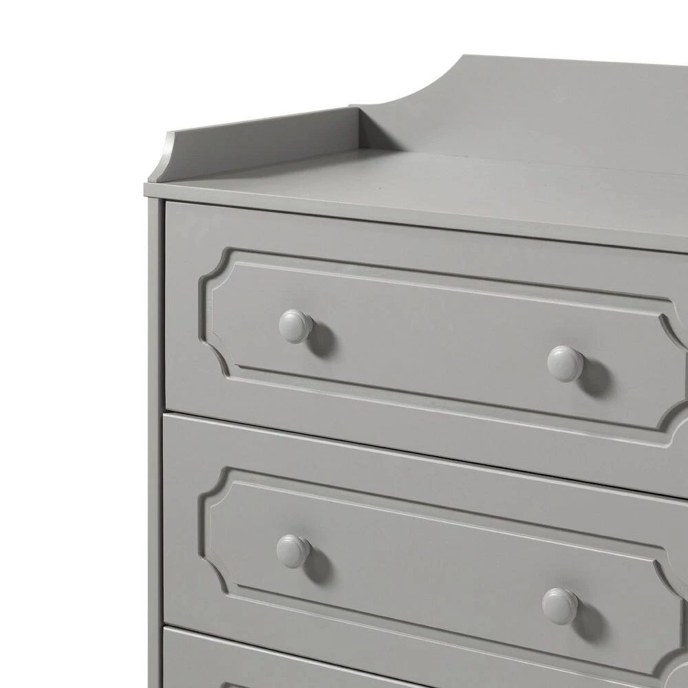 6-Drawer Grey Solid Wood Traditional Dresser by Welwick Designs 9 6-Drawer Grey Solid Wood Traditional Dresser by Welwick Designs - Image 9